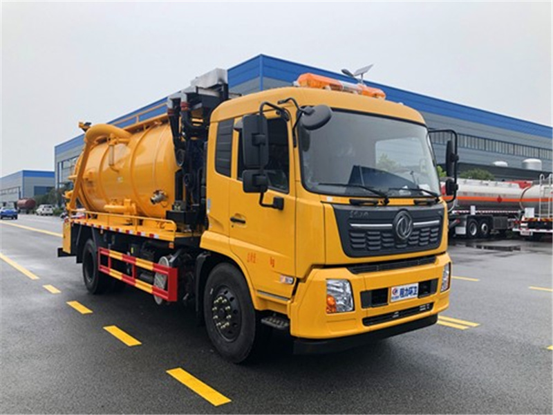 國六東風天錦15方清洗吸污車帶副發(fā)