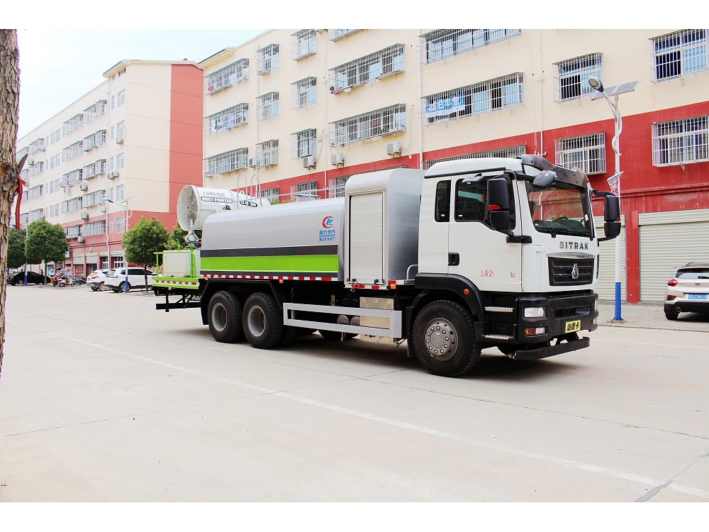 重汽汕德卡后雙橋抑塵車國六16立方/50-120米霧炮 重汽汕德卡后雙橋抑塵車國六16立方/50-120米霧炮